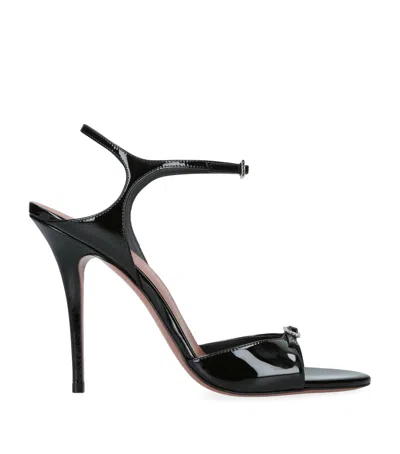 AMINA MUADDI PATENT LEATHER HEELED SANDAL 105