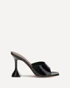 Amina Muaddi Lupita' Suede Heeled Slip Ons In Black