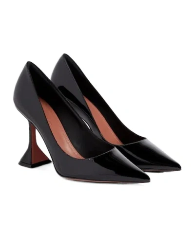 Amina Muaddi Patent Leather Pumps In Black