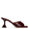 Amina Muaddi Lupita Patent Square-toe 95 Mules In Brown