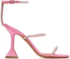 Amina Muaddi Gilda Crystal-embellished Pvc Sandals In Marshmallow