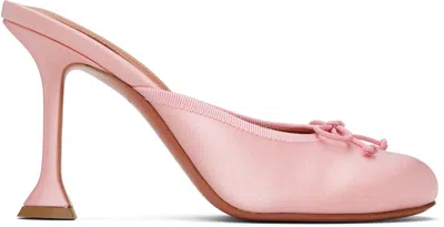 Amina Muaddi Pink Lila Slipper 95 Heels
