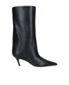 Amina Muaddi Fiona 60mm Leather Boots In Black
