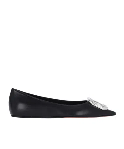AMINA MUADDI POINTED FLAT SHOES