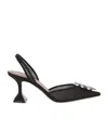 Amina Muaddi 70mm Begum Crystal-embellished Slingback Pumps In Black