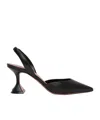 Amina Muaddi Pointed High-heeled Sandals In Black