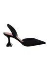 Amina Muaddi Pointed High-heeled Sandals In Black