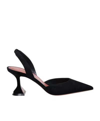 Amina Muaddi Pointed High-heeled Sandals In Black