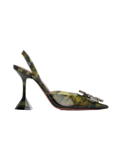Amina Muaddi Pointed High-heeled Sandals In Black