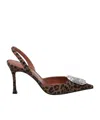 Amina Muaddi Pointed High-heeled Sandals In Multi