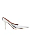 Amina Muaddi Anok Pointed Toe Mule In White