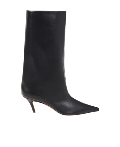 AMINA MUADDI POINTED SHORT BOOTS
