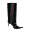 Amina Muaddi Pointed Short Boots In Black