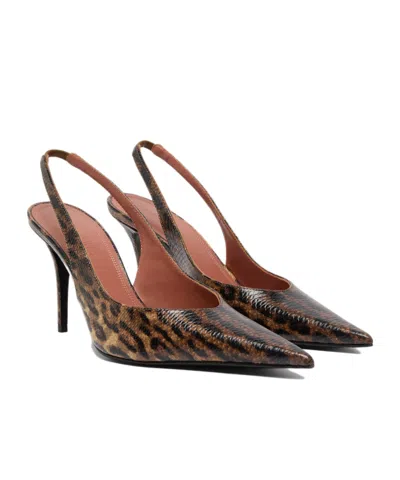 Amina Muaddi Pointed-toe High Heels In Brown