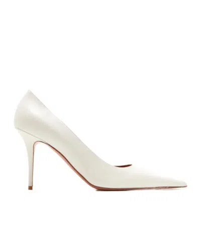 Amina Muaddi Pointed-toe High Heels In White