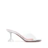 Amina Muaddi Transparent Lupita Glass Slipper 70 Heeled Sandals In Transparent