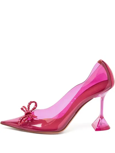 Pre-owned Amina Muaddi  105mm Rosie Transparent Pumps