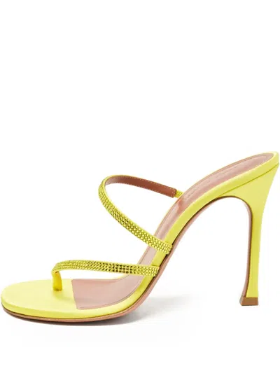 Pre-owned Amina Muaddi  110mm Crystal-embellished Heeled Sandals