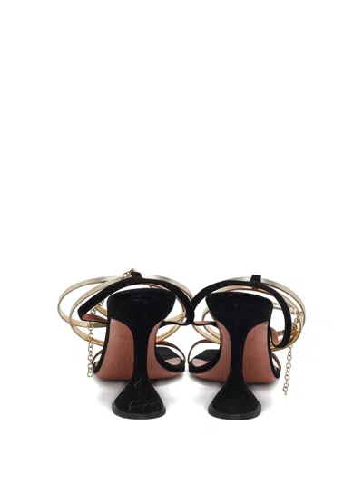 Pre-owned Amina Muaddi  120mm Chain-detail Sandals