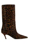 Amina Muaddi Printed Calf Hair Fiona Boots In Animal Print