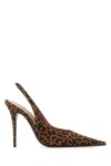 Amina Muaddi Animal Print Stiletto Heel Pointed Toe Pumps In Animal Print