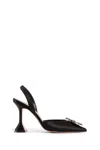 Amina Muaddi Rosie Crystal-embellished Satin Slingback Pumps