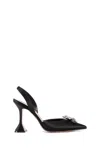 Amina Muaddi Rosie Crystal-embellished Satin Slingback Pumps