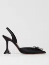 Amina Muaddi Rosie Crystal-embellished Satin Slingback Pumps In Black