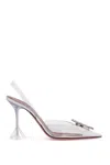 Amina Muaddi Transparent Begum Glass Slingback Heels
