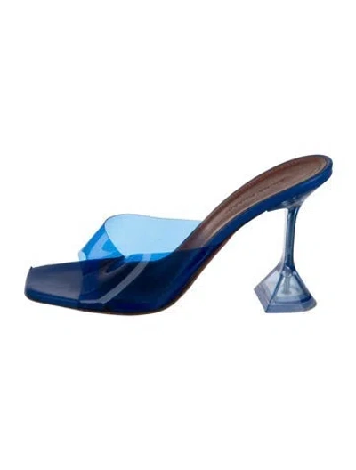 Pre-owned Amina Muaddi Pvc Sandals In Blue