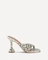 Amina Muaddi 95mm Shiona Snakeskin-effect Sandals In Multi