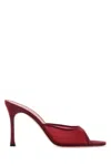 Amina Muaddi Mesh Alexa Mules 95 In Red