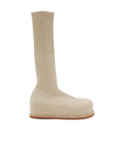 AMINA MUADDI RIB KNITTED BOOTS