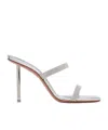 Amina Muaddi Rih Single-string High-heeled Sandals In White