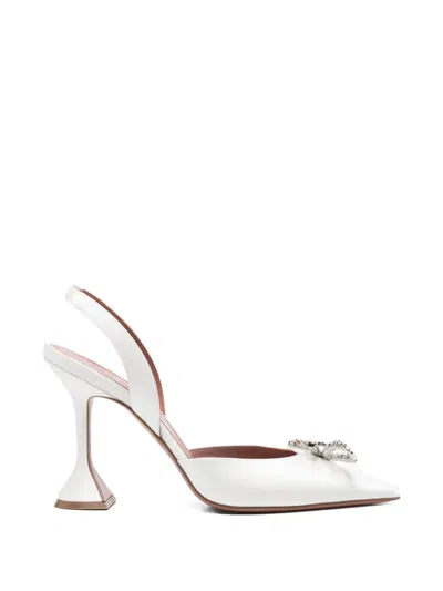 Amina Muaddi Rosie Bow-detail Pump In White