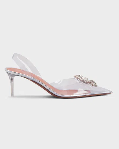 Amina Muaddi Rosie Pvc Slingback Pumps In Clear