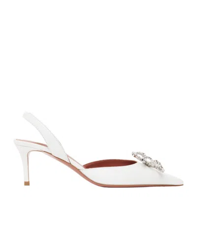 Amina Muaddi Rosie Sling 60 High-heeled Sandals In White