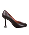Amina Muaddi 95mm Iris Leather Pumps In Black
