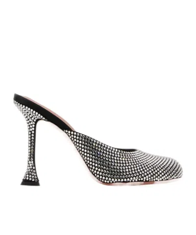 AMINA MUADDI ROUND-HEADED HIGH-HEELED SANDALS