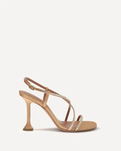 Amina Muaddi Sally Crystal-embellished Sandals In Neutral