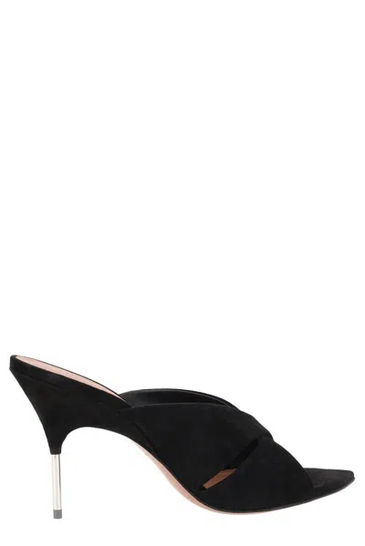 Amina Muaddi Women Samantha Sabot Sandals In Black