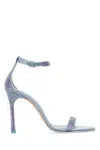 Amina Muaddi Kim 115mm Crystal-embellished Sandals In Greyparshi