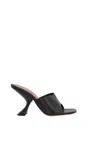 Amina Muaddi 90mm Lupita Sculpted Heel Sandals