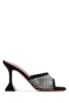 Amina Muaddi Lupita Open-knit And Leather Mules