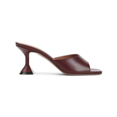 Amina Muaddi Lupita Slipper 70 In Burgundy