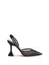 Amina Muaddi Slingback High-heeled Sandals In Animal Print