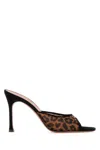 Amina Muaddi Alexa 95 Leopard-print Mesh Mules In Animal Print