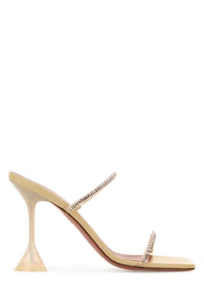 Amina Muaddi Sandals In Cream