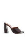 Amina Muaddi Sabot Brigitte In Pelle Scamosciata Testa Di Moro  Donna In Nappa Mocha