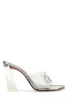 Amina Muaddi Sabot Bella In Pvc Trasparente  Donna In Silver